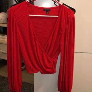 Red Topshop Blouse